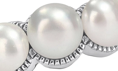 Delmar 14k White Gold 4–4.5mm Cultured Freshwater Pearl & Diamond Ring In White
