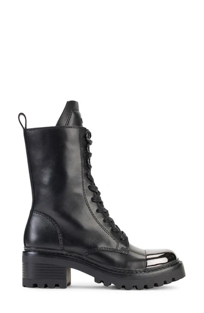 Dkny Barnett Combat Boot In Blk/ Dk Gun