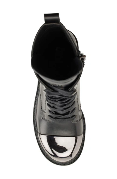 Dkny Barnett Combat Boot In Blk/ Dk Gun