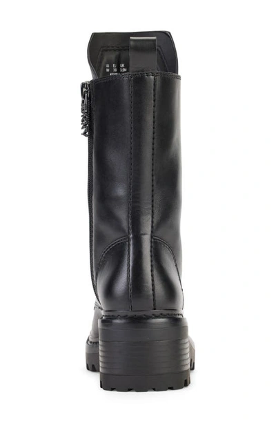 Dkny Barnett Combat Boot In Blk/ Dk Gun