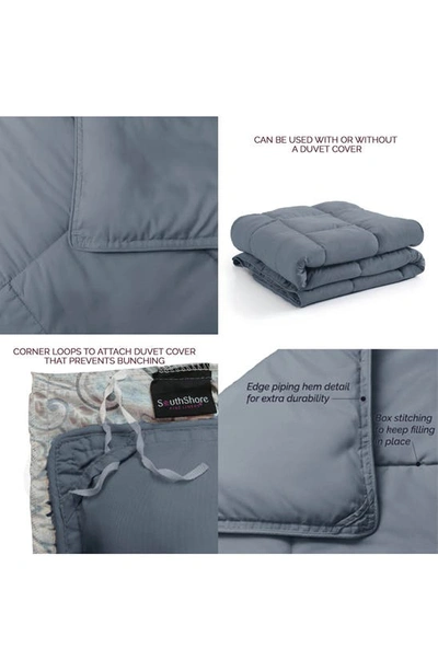 Southshore Fine Linens Vilano Down Alternative In Slate Blue