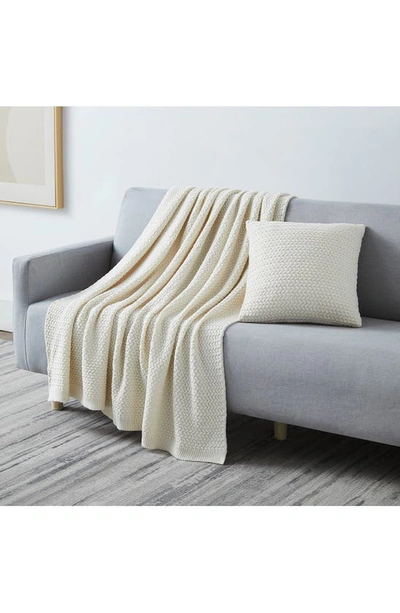 Southshore Fine Linens Chunky Blanket & Throw Pillow Cover Set In Taupe