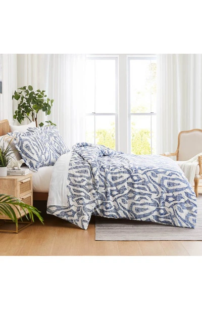 Southshore Fine Linens Khari Reversible Duvet & Sham Set In Blue