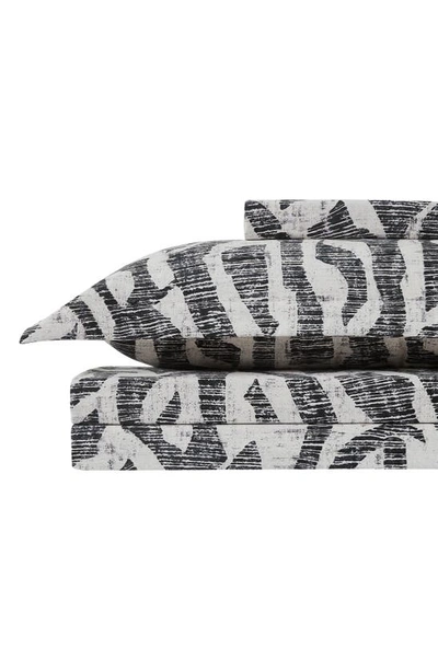 Southshore Fine Linens Khari Reversible Duvet & Sham Set In Charcoal