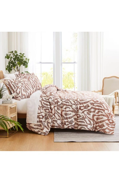 Southshore Fine Linens Khari Reversible Duvet & Sham Set In Rust