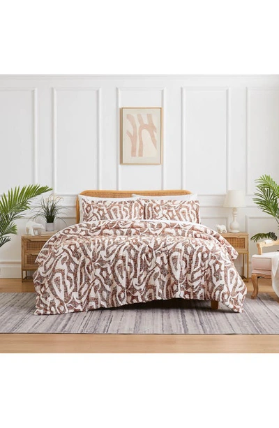 Southshore Fine Linens Khari Reversible Duvet & Sham Set In Rust