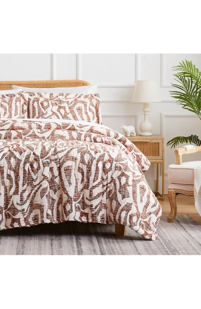 Southshore Fine Linens Khari Reversible Duvet & Sham Set In Rust