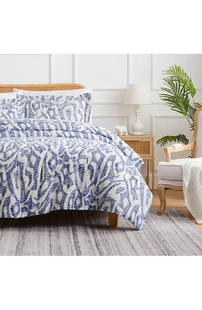 Southshore Fine Linens Khari Reversible Duvet & Sham Set In Blue
