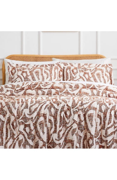 Southshore Fine Linens Khari Reversible Duvet & Sham Set In Rust