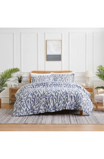 Southshore Fine Linens Khari Reversible Duvet & Sham Set In Blue
