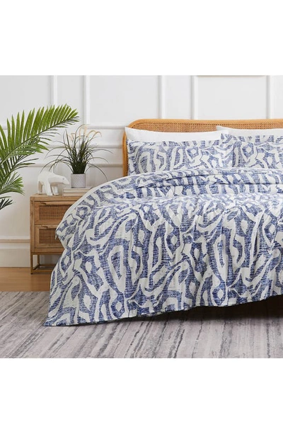 Southshore Fine Linens Khari Reversible Duvet & Sham Set In Blue