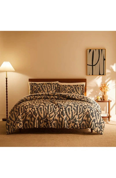 Southshore Fine Linens Khari Reversible Duvet & Sham Set In Charcoal