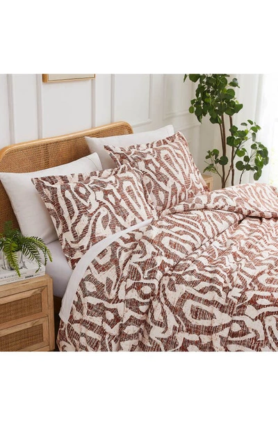 Southshore Fine Linens Khari Reversible Duvet & Sham Set In Rust