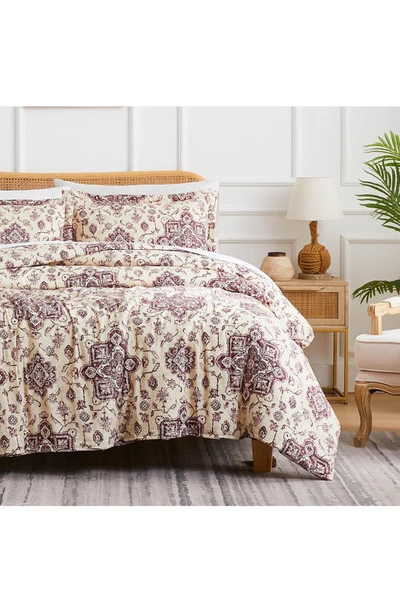 Shop Southshore Fine Linens Persia Duvet Cover Set In Eggplant