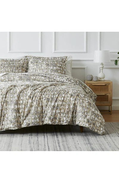 Southshore Fine Linens Rhythm Duvet Cover & Sham Set In Taupe