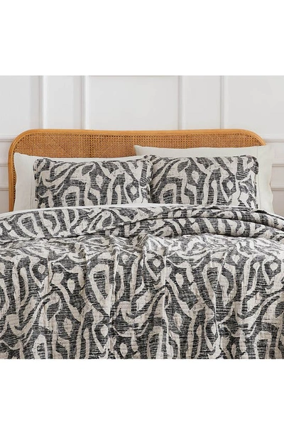 Southshore Fine Linens Khari Quilt & Sham Set In Charcoal