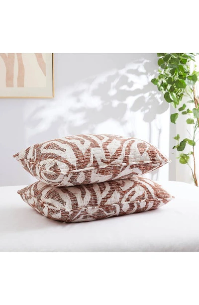 Shop Southshore Fine Linens Khari Quilt & Sham Set In Rust