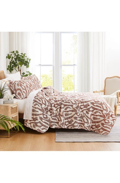 Shop Southshore Fine Linens Khari Quilt & Sham Set In Rust