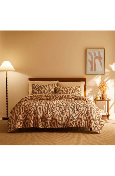 Shop Southshore Fine Linens Khari Quilt & Sham Set In Rust