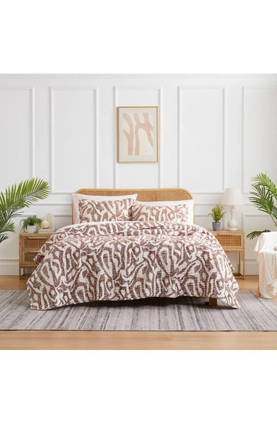 Shop Southshore Fine Linens Khari Quilt & Sham Set In Rust