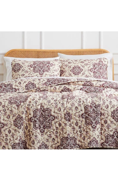 Southshore Fine Linens Depera Persia Quilt & Sham Set In Eggplant