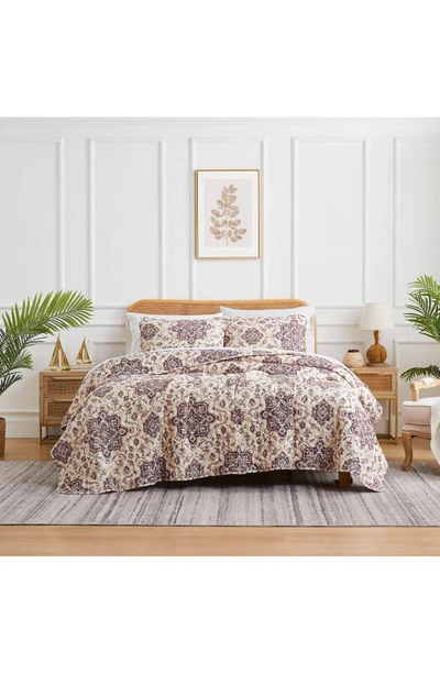 Southshore Fine Linens Depera Persia Quilt & Sham Set In Eggplant
