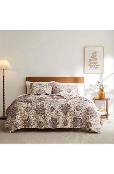 Southshore Fine Linens Depera Persia Quilt & Sham Set In Eggplant