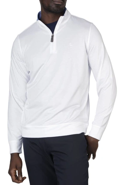 Shop Tailorbyrd Modal Blend Quarter Zip Pullover In White
