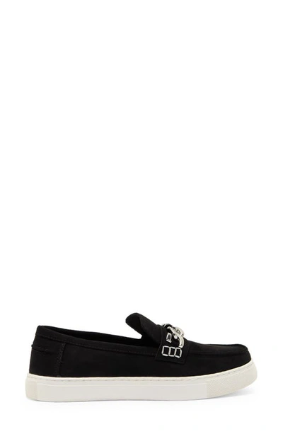 Shop J/slides Nyc Loafer Slip-on Sneaker In Black Luxe Suede