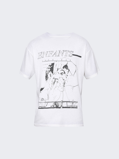 Shop Enfants Riches Deprimes November T-shirt In Faded Ivory And Black