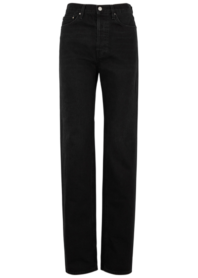 Shop Totême Classic Cut Straight-leg Jeans In Black