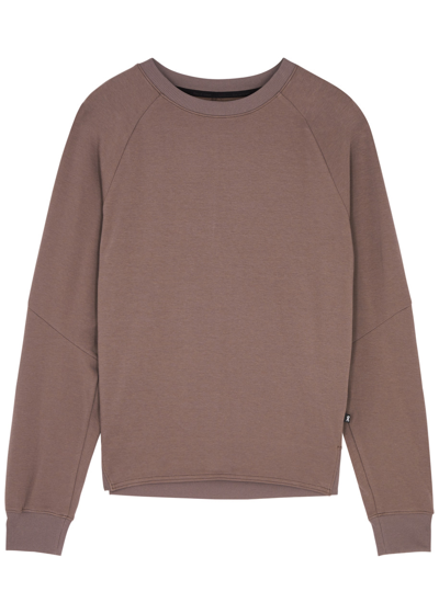 Shop On Running On Movement Stretch-jersey Sweatshirt In Taupe