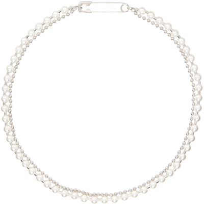 Shop Numbering Silver & White #9709 Necklace