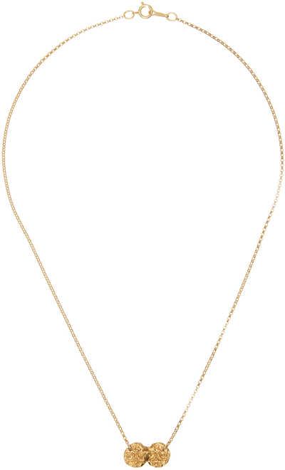 Shop Alighieri Gold 'the Path Of The Moon' Necklace In 24 Gold