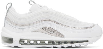 Shop Nike White Air Max 97 Sneakers In White/chrome
