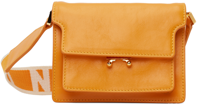 Shop Marni Orange Trunk Soft Mini Bag In 00r31 Light Orange