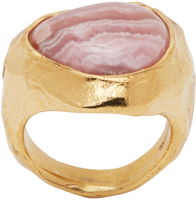 Shop Alighieri Gold 'the Skies Ablaze' Ring In 24 Gold