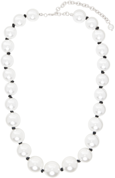 Shop Numbering White #9723 Necklace In Black