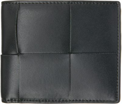 Shop Bottega Veneta Black Cassette Bi-fold Wallet In 2999-blackgrn