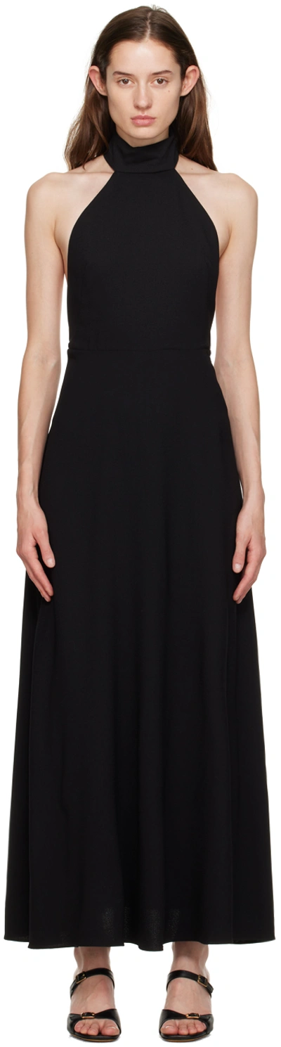 Matteau Black T-back Maxi Dress In Black