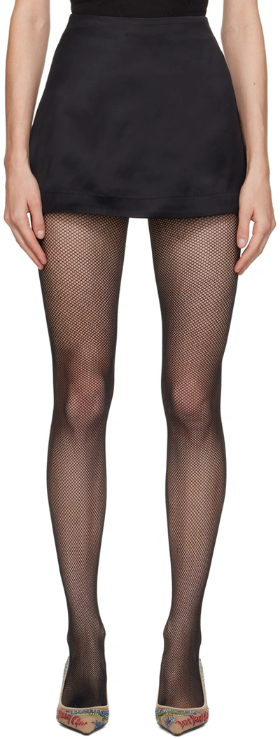 Pristine Black Teaser Miniskirt In Black