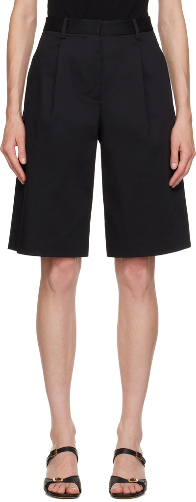 Shop Matteau Black Long Shorts