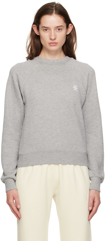 Shop Éterne Gray Shrunken Sweatshirt In Heather Grey