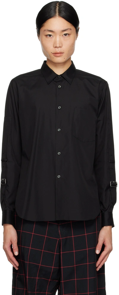 Shop Black Comme Des Garçons Black Pin-buckle Shirt In 1 Black