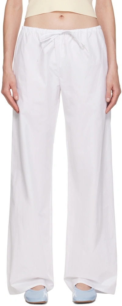 Shop Matteau White Drawstring Trousers