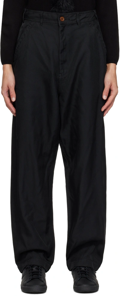 Shop Black Comme Des Garçons Black Zip-fly Trousers In 1 Black