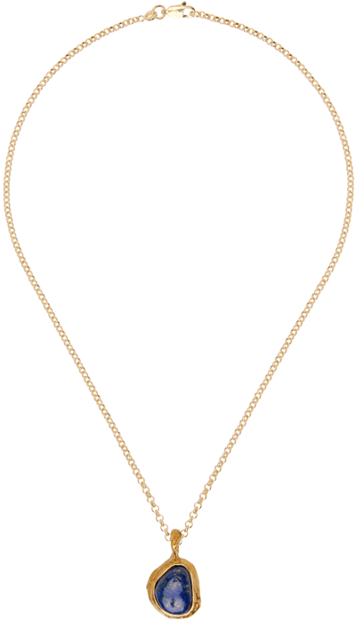 Shop Alighieri Gold 'the Droplet Of The Horizon' Necklace In 24 Gold