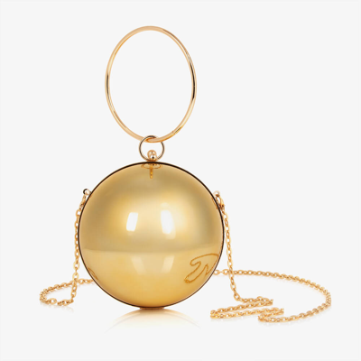 Shop Junona Girls Gold Ball Clutch Bag (20cm)
