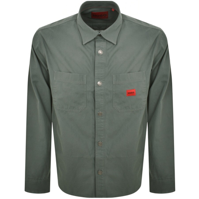 Shop Hugo Erato Overshirt Jacket Green