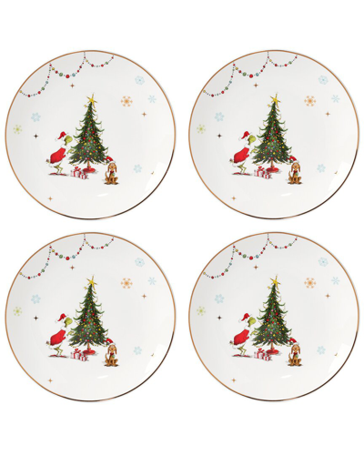 Lenox Set Of 4 Merry Grinchmas Dinner Plates